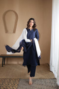 Nura Mulberry Cotton Linear Dip Dupatta