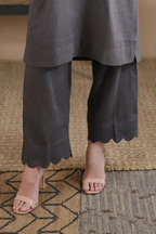 Nura Linen Scalloped Pants