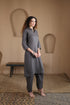 Nura Linen Kurta with Gul Leher Detailing