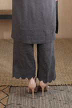 Nura Linen Scalloped Pants