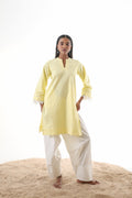 Rahi Farshi Salwar Suit with Lace - Yellow/White