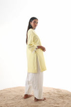 Rahi Farshi Salwar Suit with Lace - Yellow/White