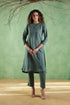 Nura Linen Kurta with Gul Ghera Detailing