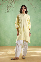 Rahi Farshi Salwar Suit with Pearl Detailing - Yellow/White or Pink/White
