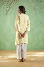 Rahi Farshi Salwar Suit with Pearl Detailing - Yellow/White or Pink/White