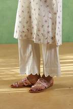 Afsana Organic Cotton Scalloped Pants
