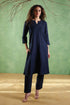 Nura Linen Kurta with Gul Moti Detailing
