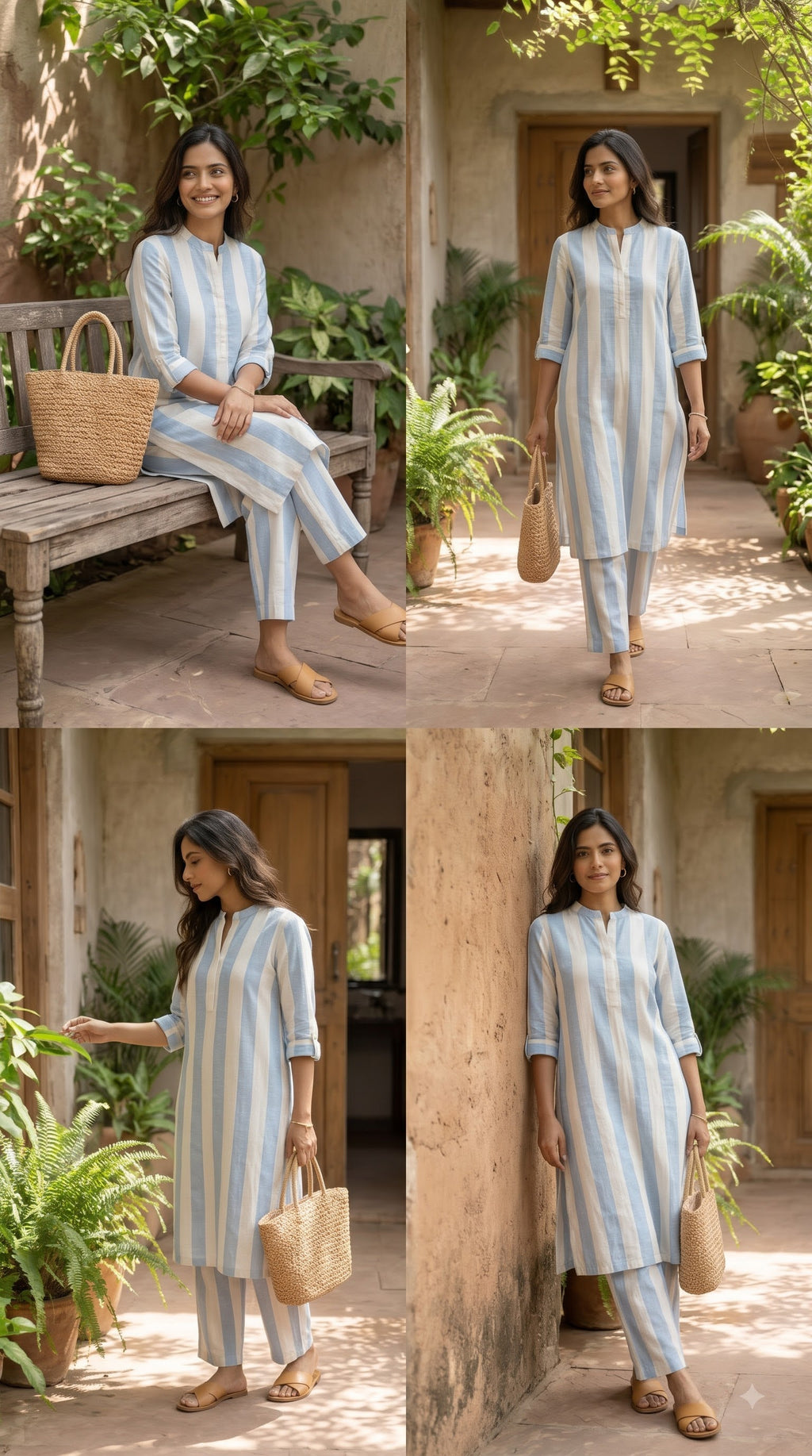Rahi Neel Rekha Kurta Set with Pants