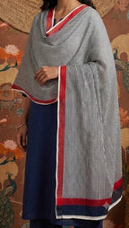 Afsana Chiffon Striped Dupatta with Border