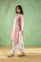 Rahi Farshi Salwar Suit with Pearl Detailing - Yellow/White or Pink/White
