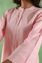 Rahi Farshi Salwar Suit with Pearl Detailing - Yellow/White or Pink/White